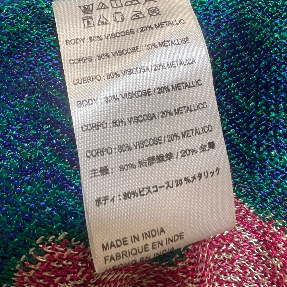 Free People Colorful Knit Shawl - Picture 14 of 16